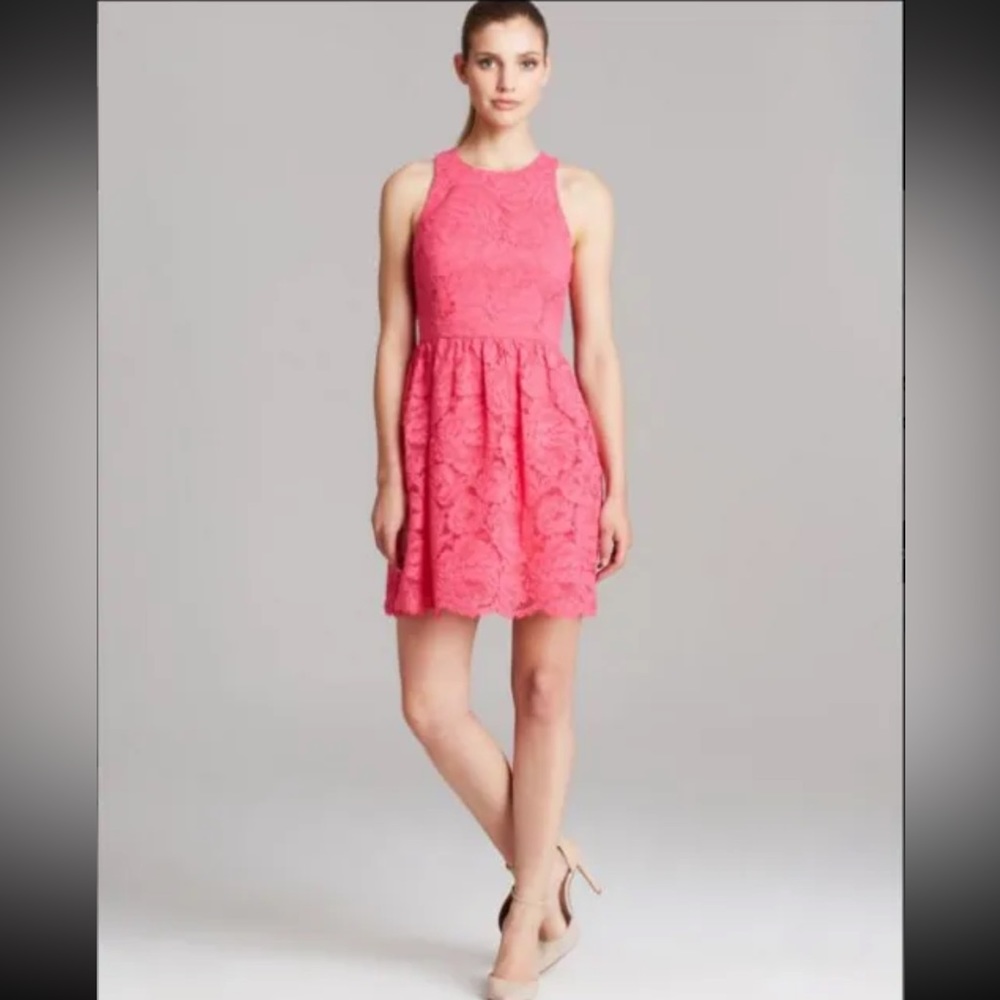 TRINA TURK Jaylen Sleeveless Pink Lace Dress | Size 6